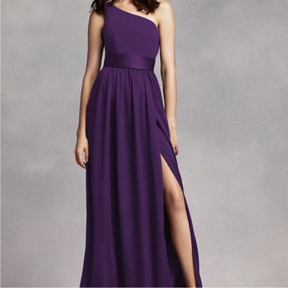 White by Vera Wang One-Shoulder Dress